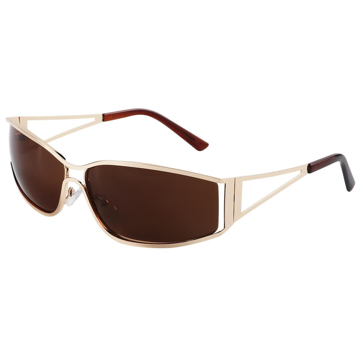 Trendy Women Sunglasses Y2K Metal Frame Vintage Style UV400 Protection for Travel Shopping Fashion Eyewear