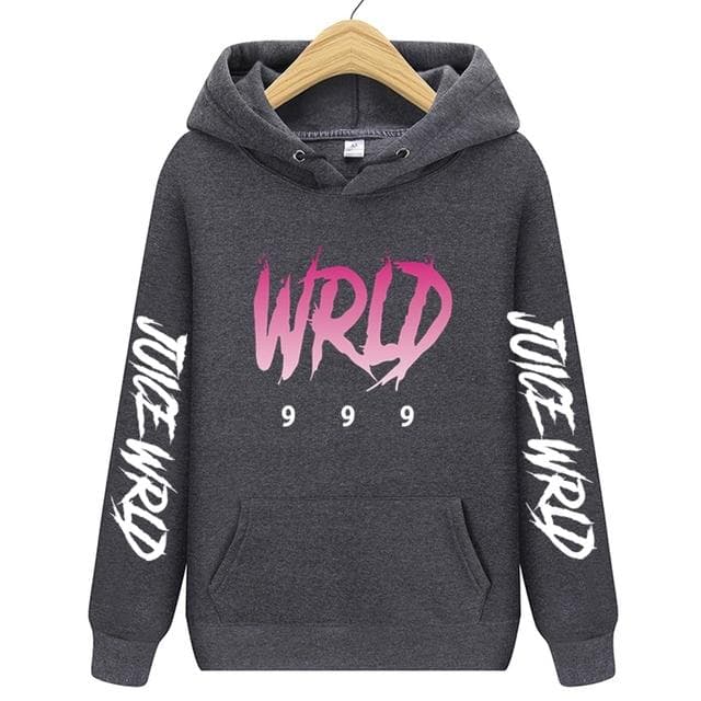 Men's And Women's Long Sleeves Rapper Juice WRLD Men Women Autumn Winter Hooded Harajuku Hoodie Hoody clothing S dark gray