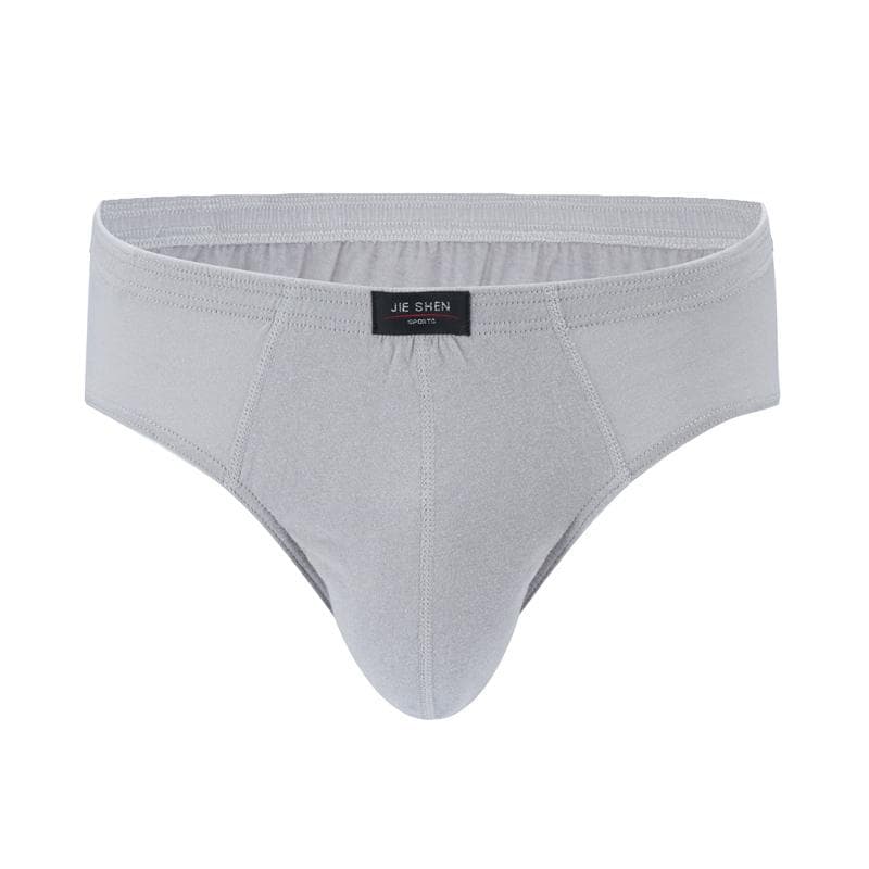 100% Cotton Mens Briefs Plus Size Men Underwear Panties Men's Breathable Panties 2XL grey
