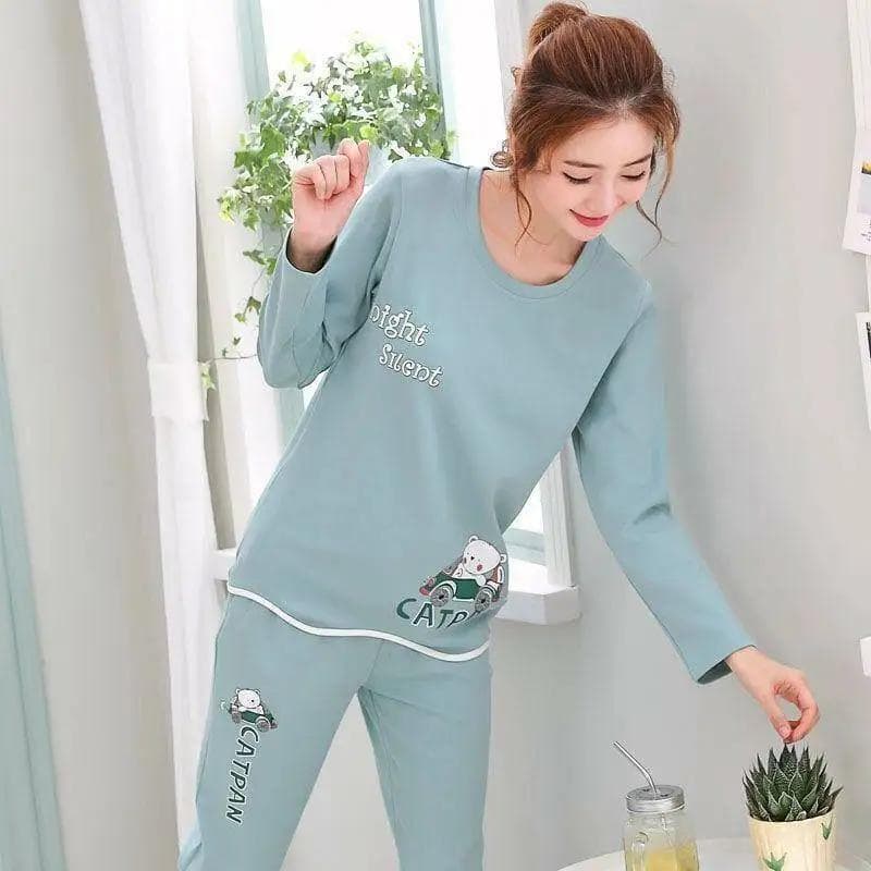 Pyjamas Set for Women Plus Size Spring and Autumn Winter Girls Pajamas Cartoon Casual Pants Long Sleeve Loungewear Pajamas Woman 2XL