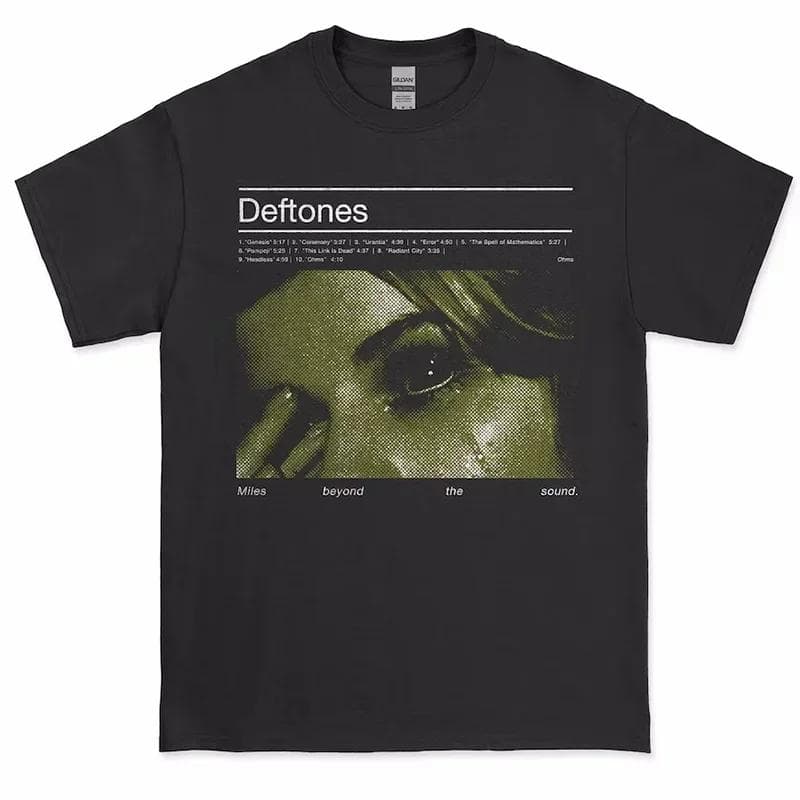 Deftones T Shirt Men High Quality Cotton T-shirt Fashion Women Short Sleeve Tops Punk Music Style Metal American Tee Shirt XXXL