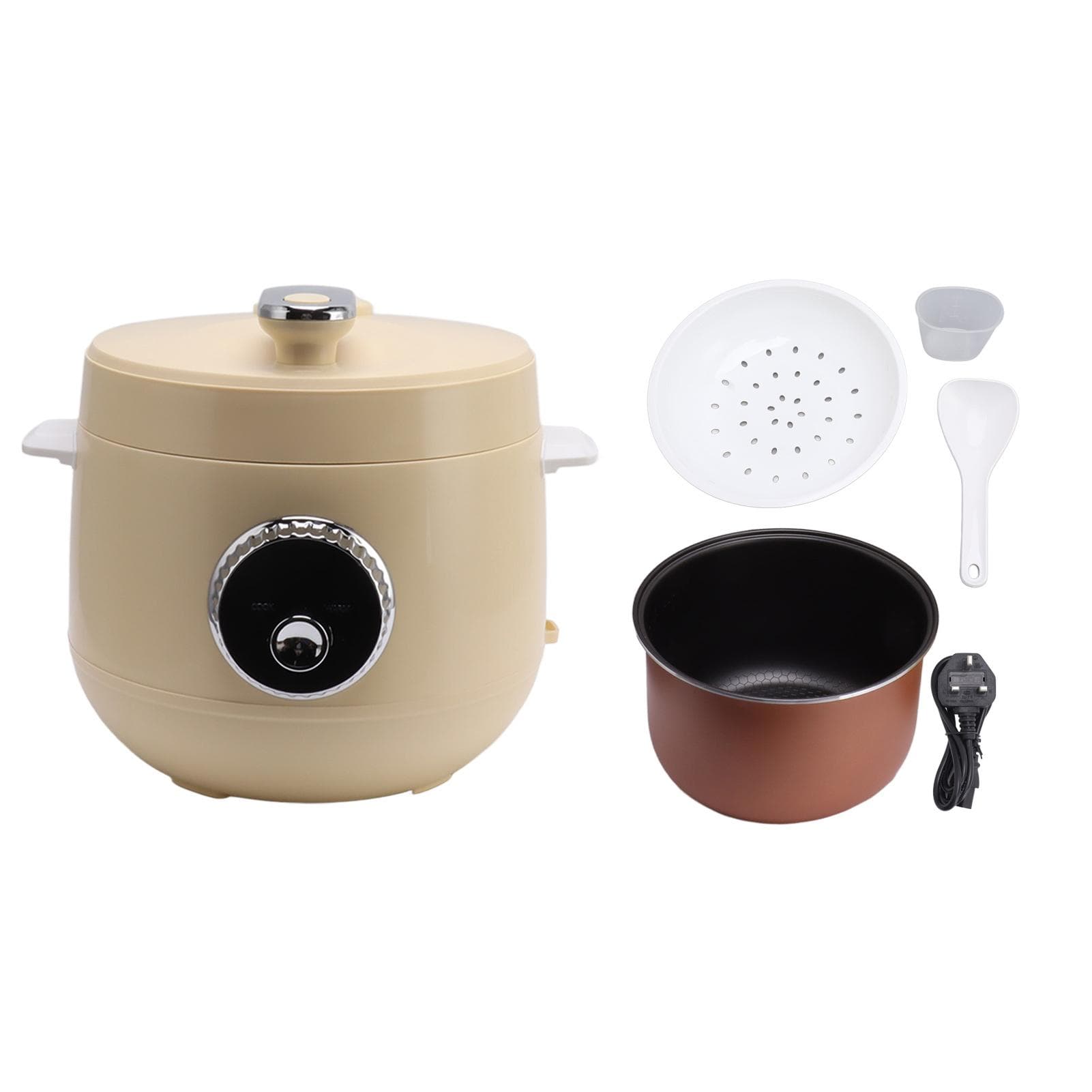 Electric Pressure Cooker 5L Large Capacity Prevent Stick Safety Multifunction Rice Cooker 900W L yellow