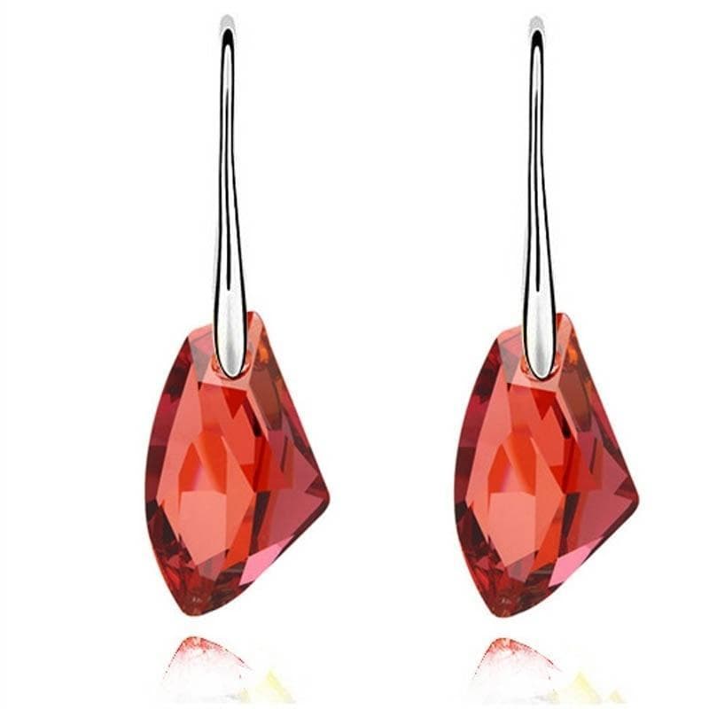 Fashion New Crystal Rhinestone Austrian Crystal Earrings Ear Studs for Women red