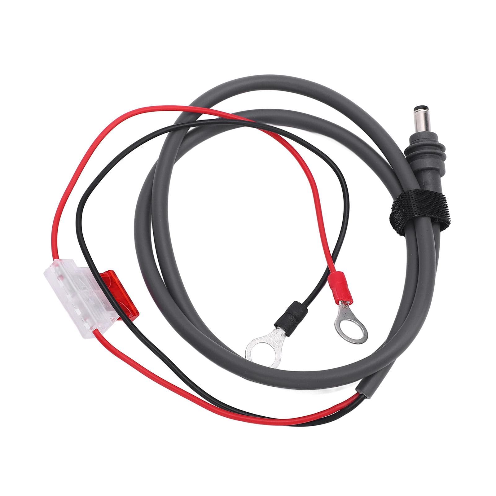 O Ring DC Charging Cable 18AWG Red Black Parallel O Ring DC Power Cable with Fuse for Off Grid RV 1m / 3.3ft