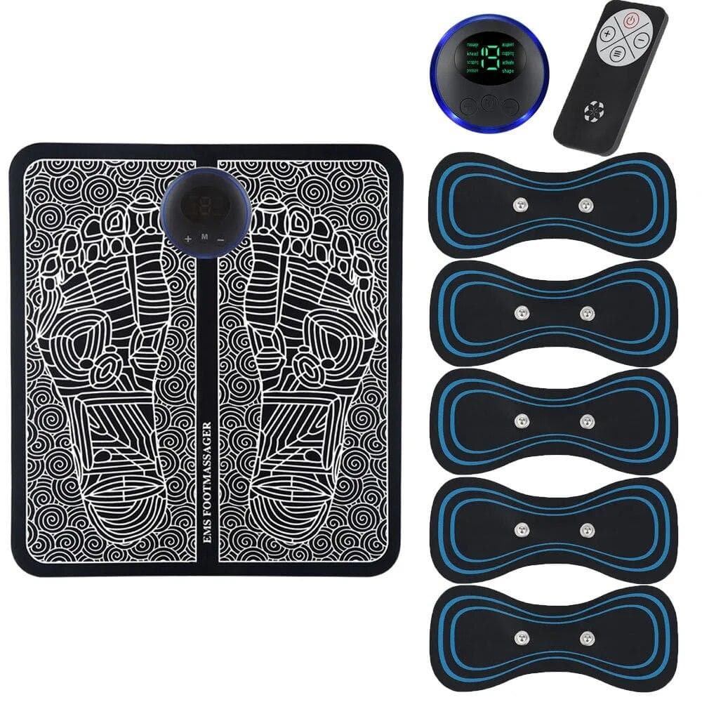 Electric EMS Foot Massager for Lasting Foot Pain Relief Foldable Massage Mat Feet Acupoints Muscle Stimulator Health Care CN