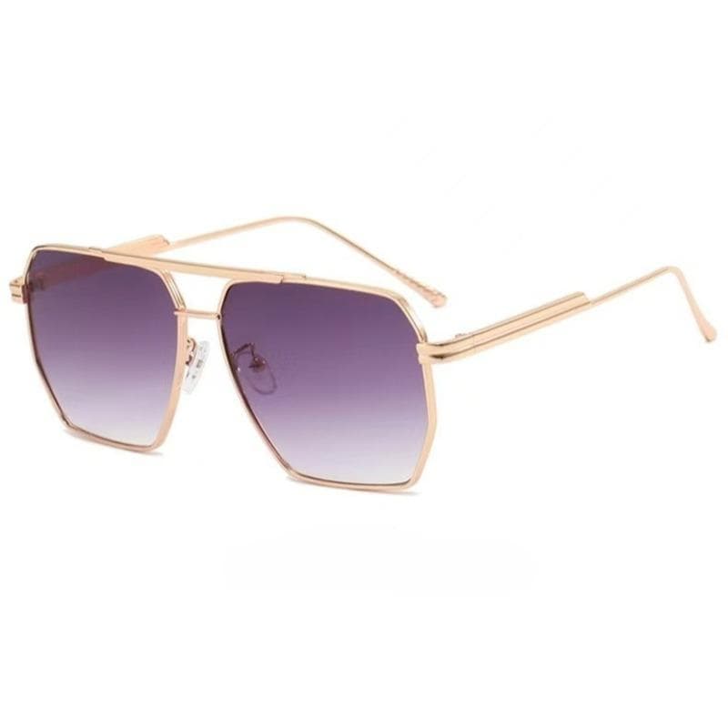 New Metal Double Beam Square Frame Women Sunglasses High Quality Aviator Sun Glasses Fashion Luxury Brand Designer Eyewear