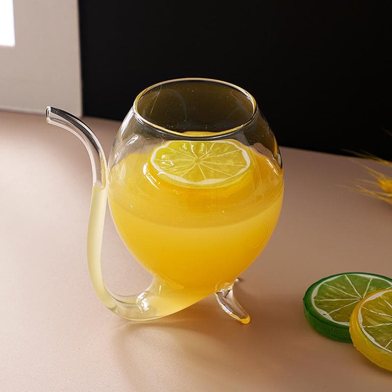 Wine Whiskey Glass Heat Resistant Sucking Juice Milk Drinking Tube Straw Cup