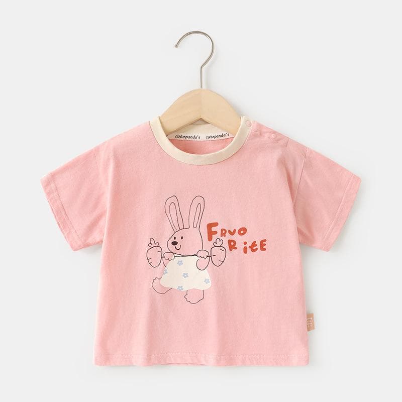 Baby Clothes Casual Short-sleeved T-shirts Summer Clothes Boys Girls Baby Children Children Summer Half-sleeved Tops 120cm