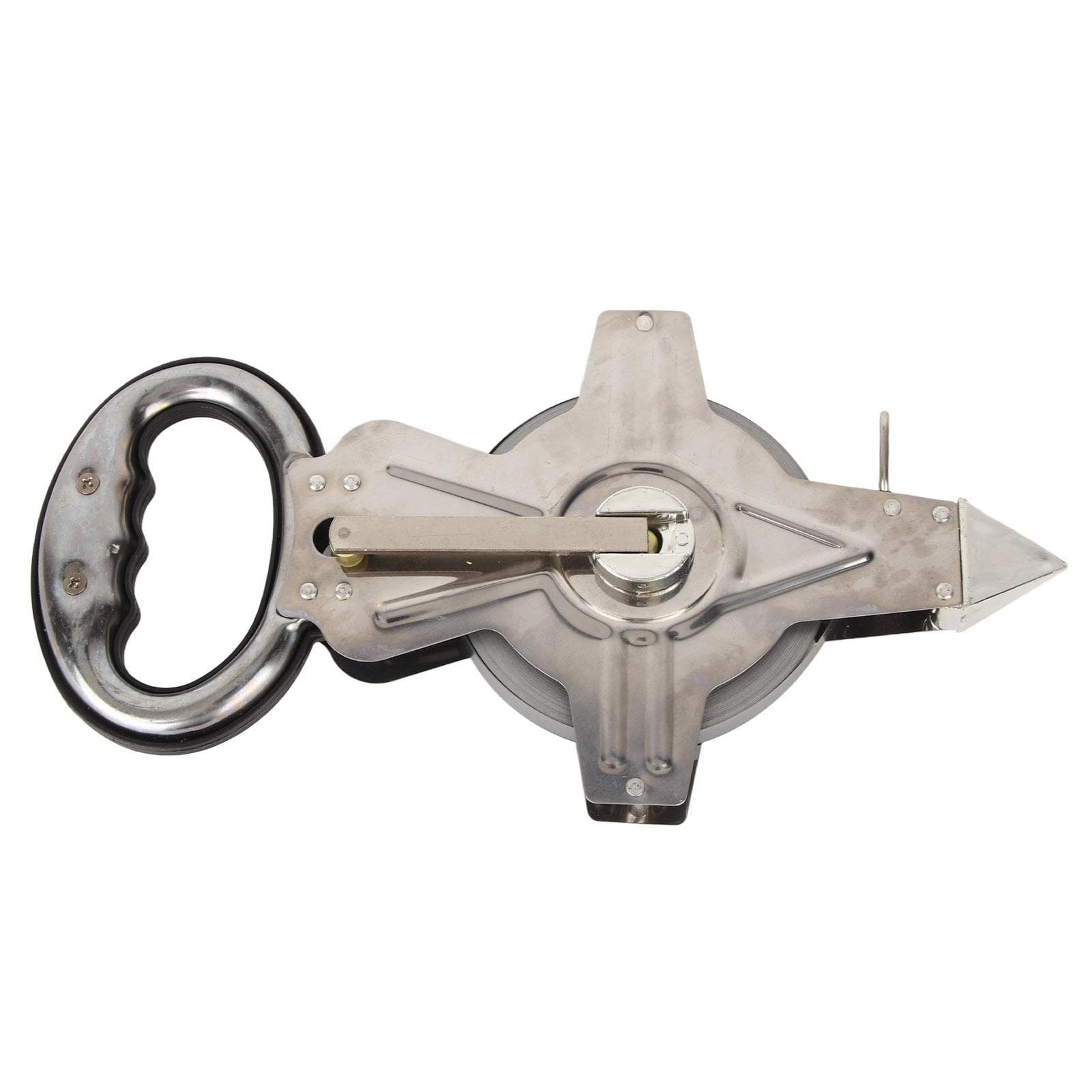 50M Stainless Steel Tape Measure Retractable Metric Construction Surveying Tool