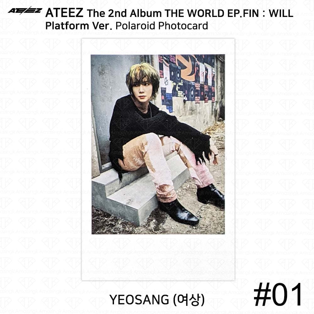 ATEEZ The 2nd Album WORLD EP.FIN WILL Platform Ver. Photocard Polaroid Sticker Yeosang - Polaroid #1