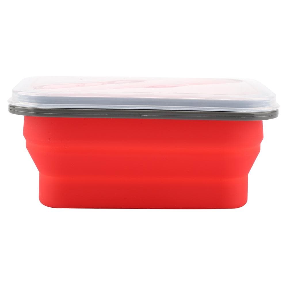 600ml Silicone Collapsible Portable Lunch Box Bowl Folding Food Storage Container Red