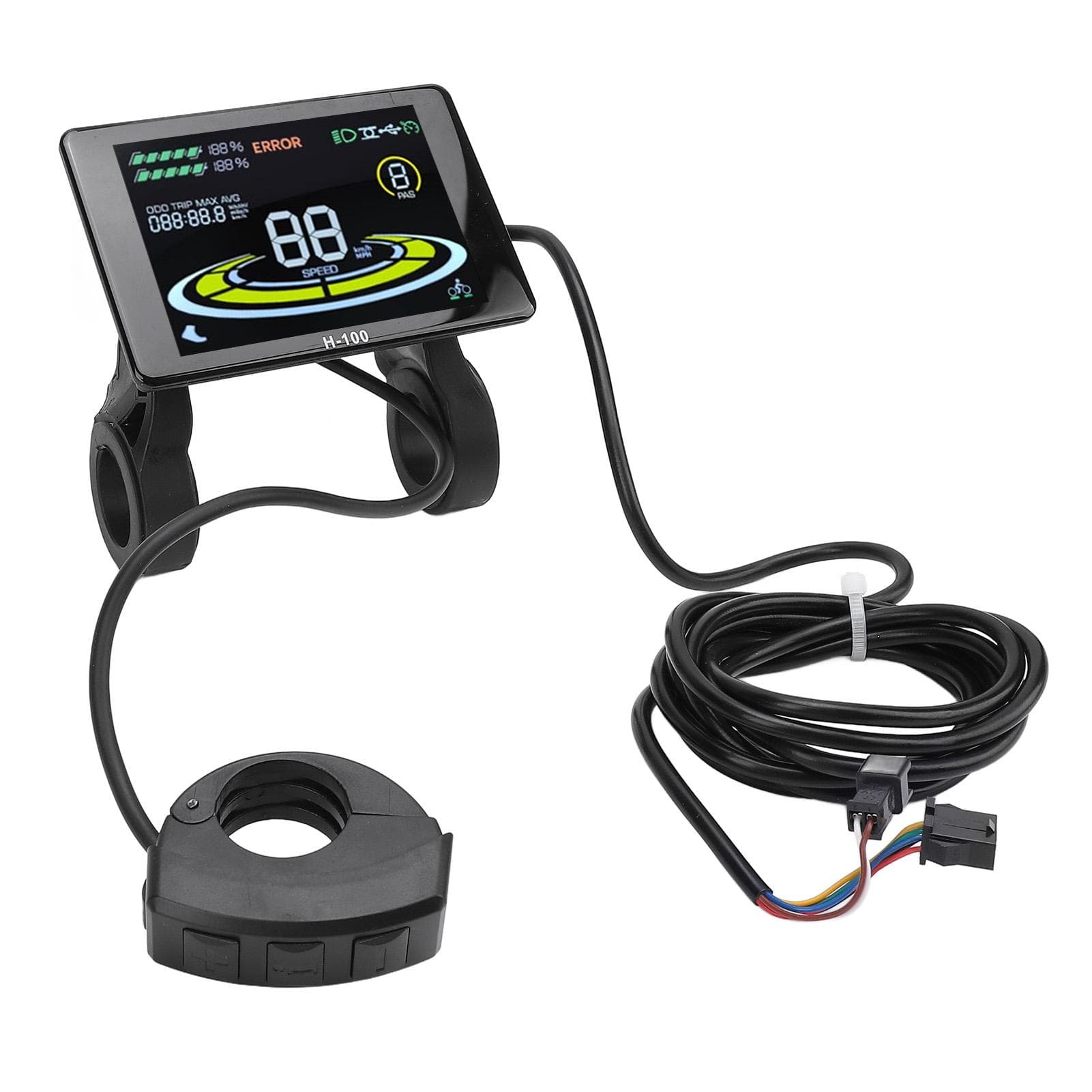 Electric Cycling Meter Color Screen LCD Display with SM Connector for Mountain Bike Modification