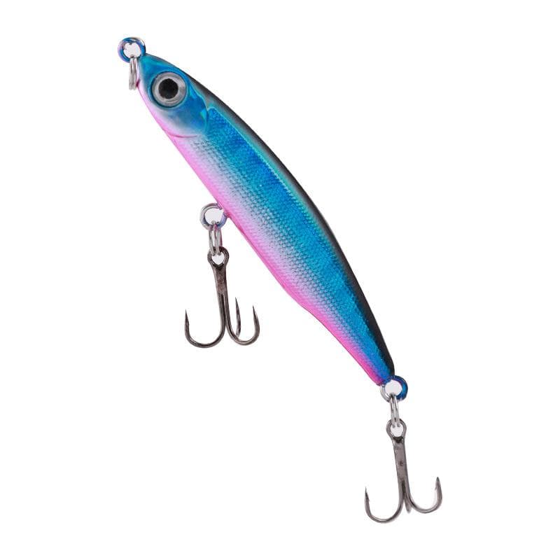 1Pcs Sinking Pencil Fishing Lure Wobblers Mini Artificial Metal Hard Bait Jig Eyes Pesca Trout Fishing Tackle blue