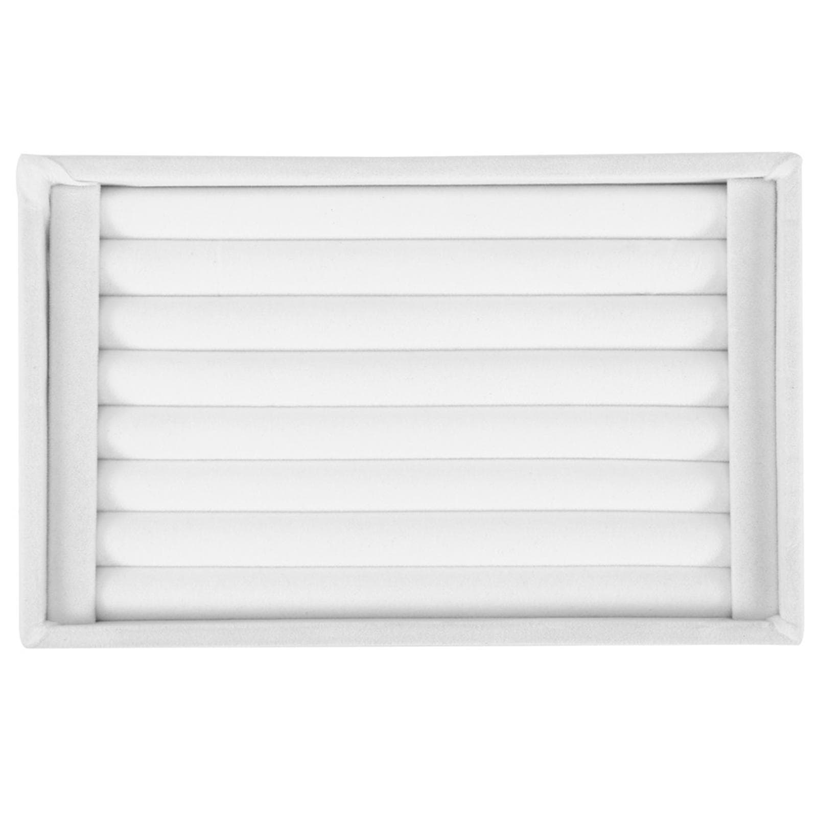 Ring Display Tray Slot Fashion Jewelry Organizer Holder Case Box Showcase White white