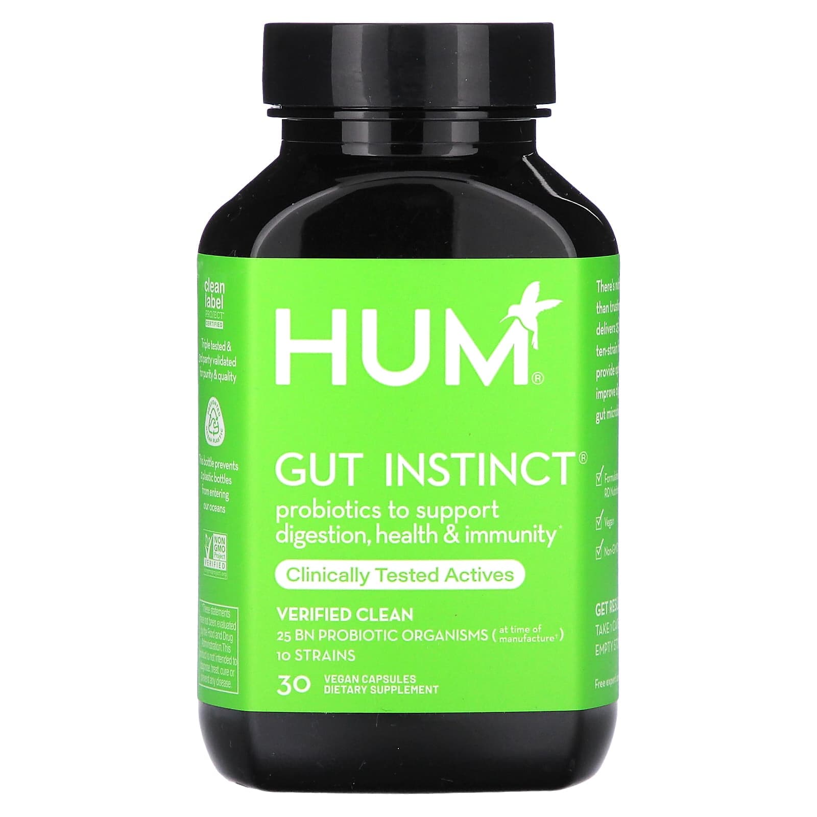 HUM Nutrition, Gut Instinct, 30 Veggie Capsules