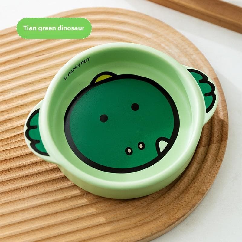 Cute Anti-knock Decal Binaural Dog Ceramic Bowl Cat Feeder Drinking Bowl Dog Bowl Cat Bowl, Pet Bowl
