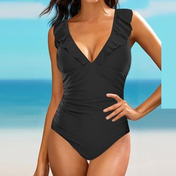 One Piece Women Swimwear Monokini Print Casual Swimsuits Beach Summer Cool Bathing Suits Female Bodysuit Swimming Suit L
