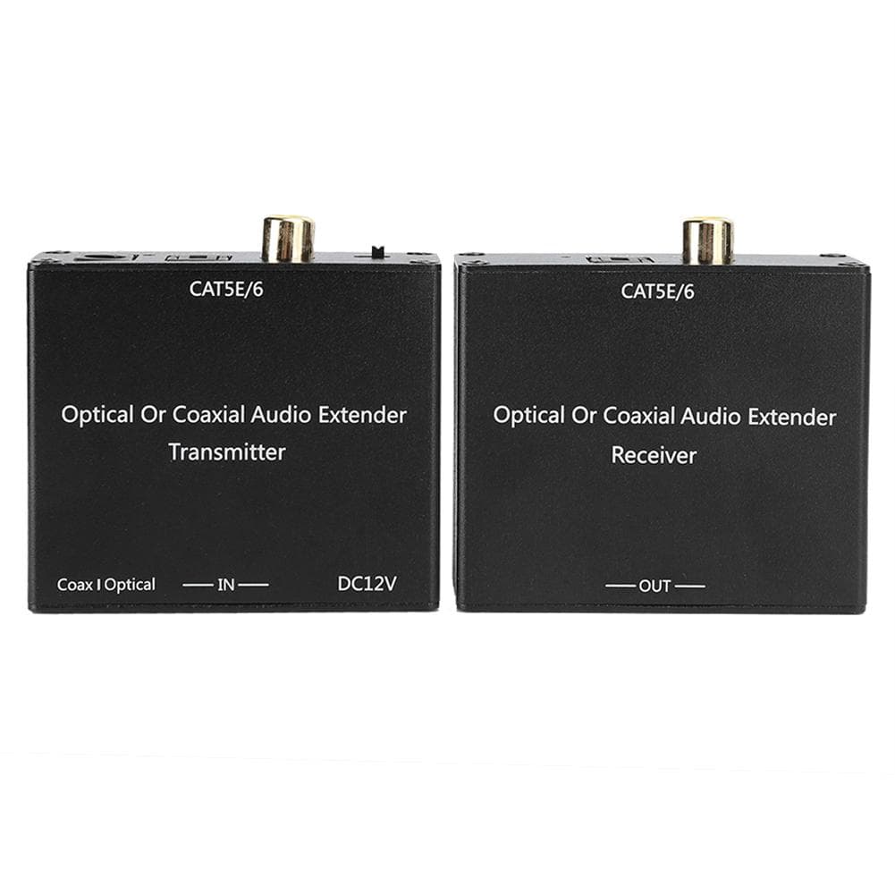 Digital o Extender Coaxial and Optical Fiber Converter for Cat5e6 Cable o DecoderEU Plug US Plug