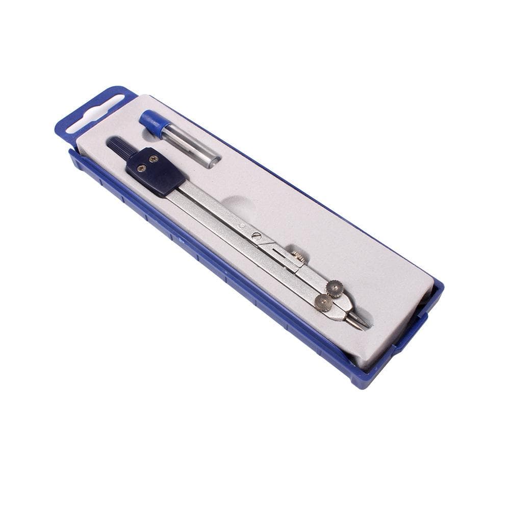 Professional Metal Drawing Compass Drafting Tools with Lead Refill for Student Math Geometry School silver
