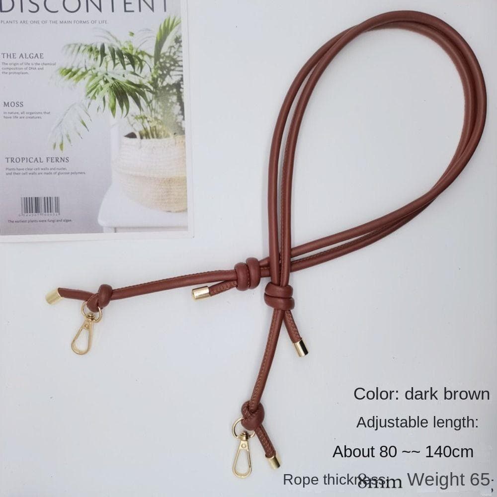 Adjustable Handbag Belt New Replacement Bag Strap Purse Strap Crossbody Leather DIY Bag Parts Adjustable Strap Length 80-140cm dark brown