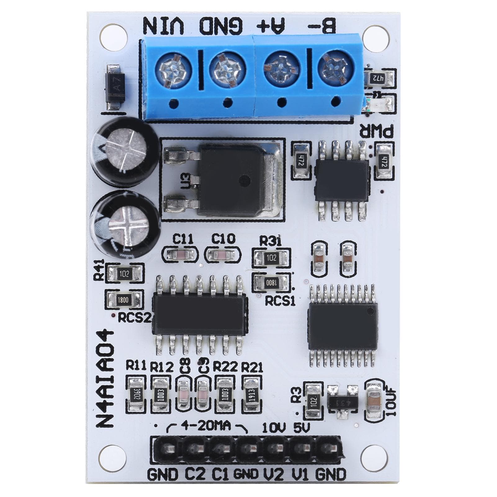4?20MA RS485 Voltage Current Analog Collector Acquisition ADC Modbus RTU 03 06
