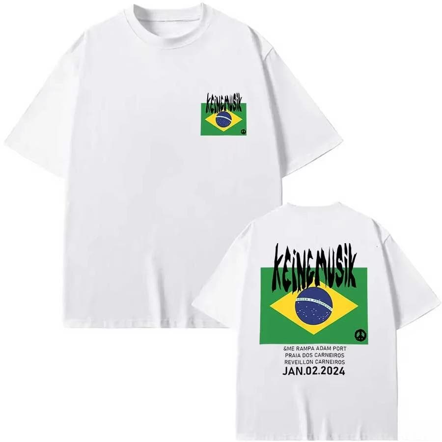 Summer Keinemusik X Pacha T Shirt Men's Women Fashion Streetwear Cotton Short Sleeve Tee Hip Hop Sportwear Oversized Casual Tops XL