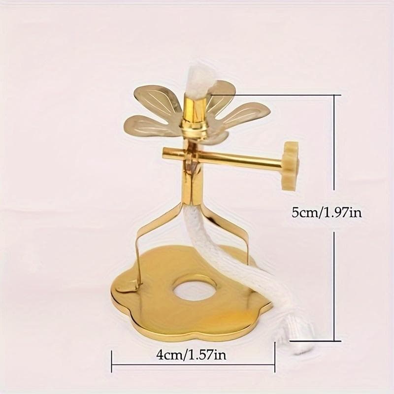 1pc Adjustable Metal Candle Holder Stand - Mini Oil Lamp Candle Holder Accessories With Knob Control 1pc
