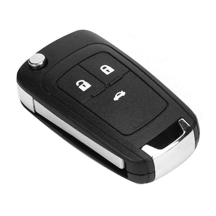 Coque de clé de voiture à 3 boutons, remplacement de la coque de la télécommande pour clé de voiture Opel, type de bouton blanc