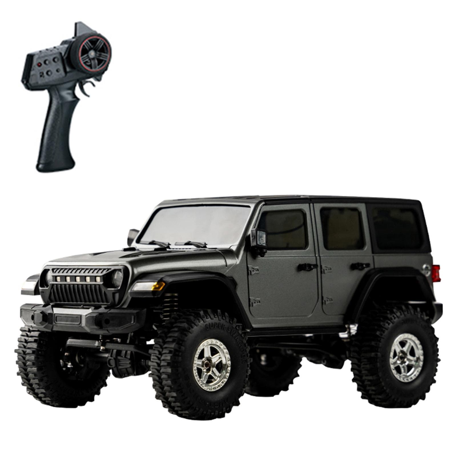 Remote Control Car 2.4GHz 1/18 All Terrain  Remote Control Truck Off Road Car 4WD Vehicle Gifts for 1 battery grey