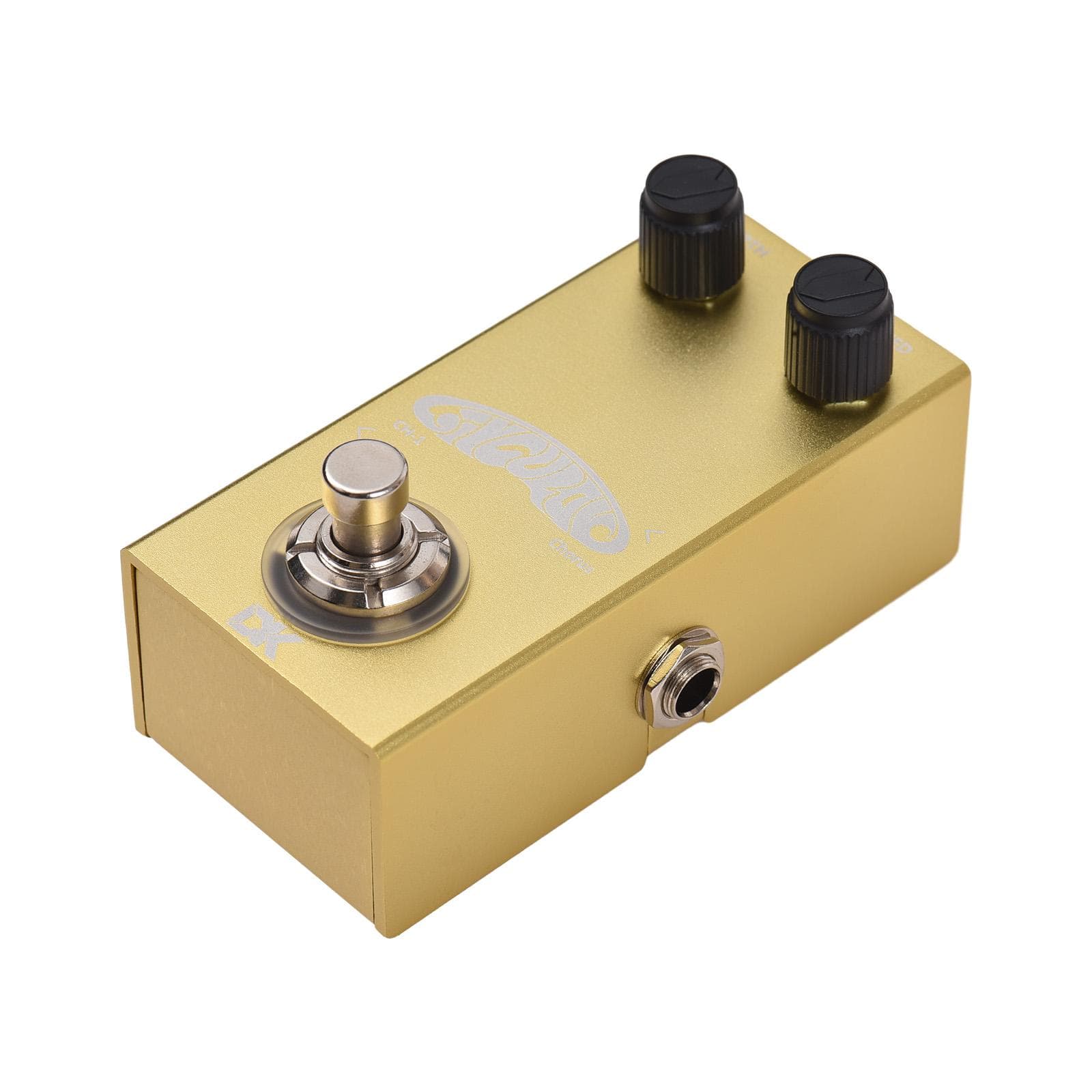 DK Guitar Tremolo Pedal Electric Guitar Effects Pedal True Bypass Metal Shell DC 9V 6.35mm 9.5x4.5x3.2cm yellow