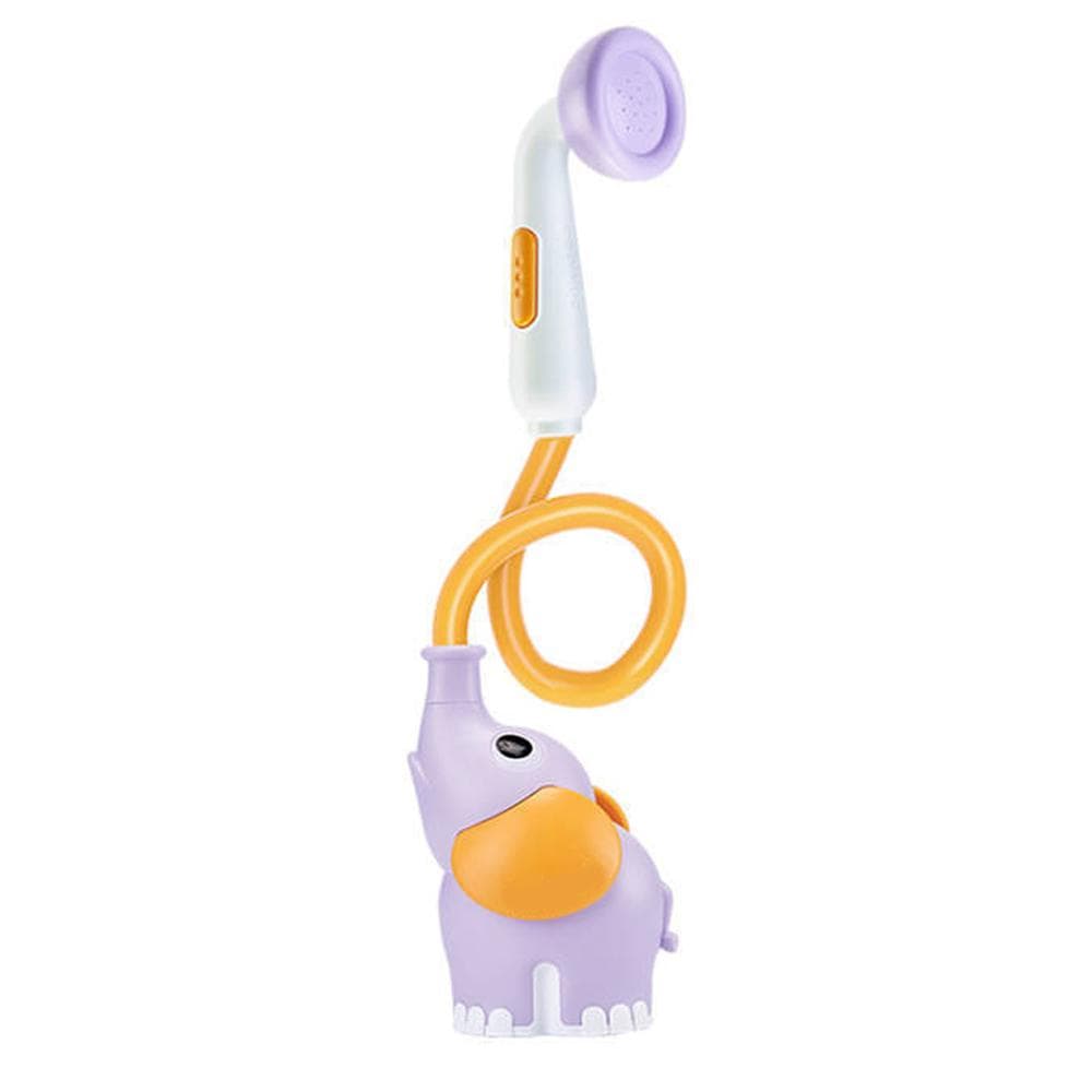 Kid s Bath Watering Toy Elephant Water Pump with Trunk Spout Rinser Baby Bath Shower Head Bathtub purple