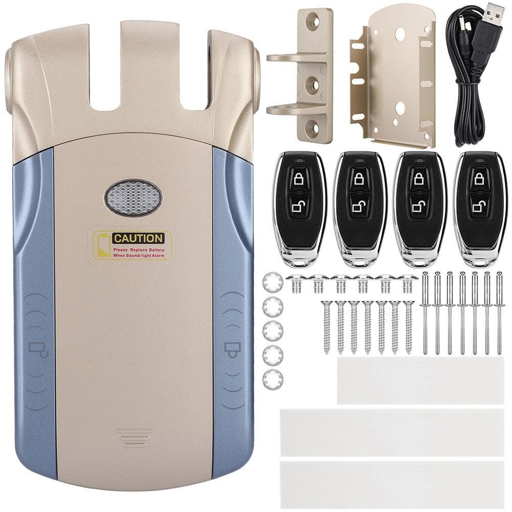 WAFU Wireless Invisible Keyless Electronic Lock Remote Control Touch Locked&Unlock (Type A)