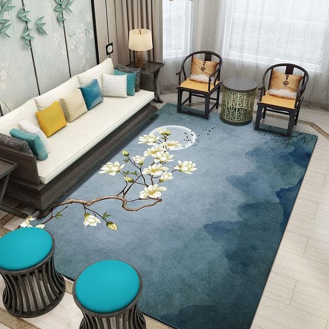 Chinese Style Area Rug Vintage Carpet Floor Mat for Foyer Living Room Bedroom Kitchen National Room Home Decor Rug Doormat 40 x60