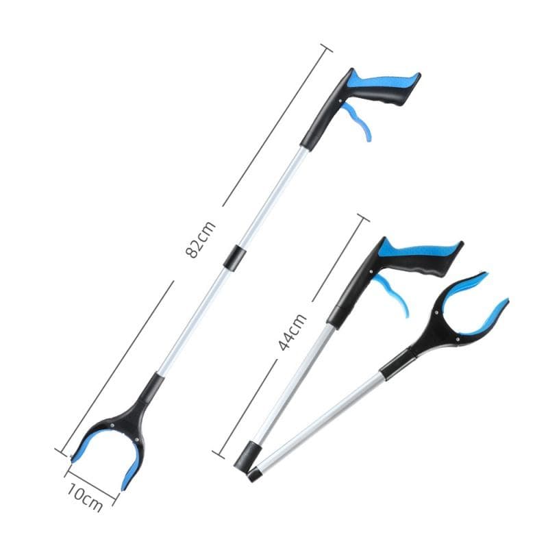 Foldable Gripper Extender Hand Tools Portable Garbage Grabber Pick Up Tools Household Cleaning Sanitation Tongs Sanitation Tools blue