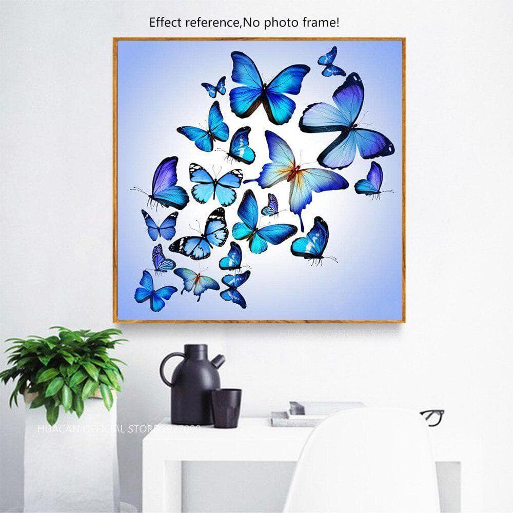 Diamond Embroidery Diamond Painting Butterfly Full Round DIY Diamond Mosaic Animal Picture 30x30CM