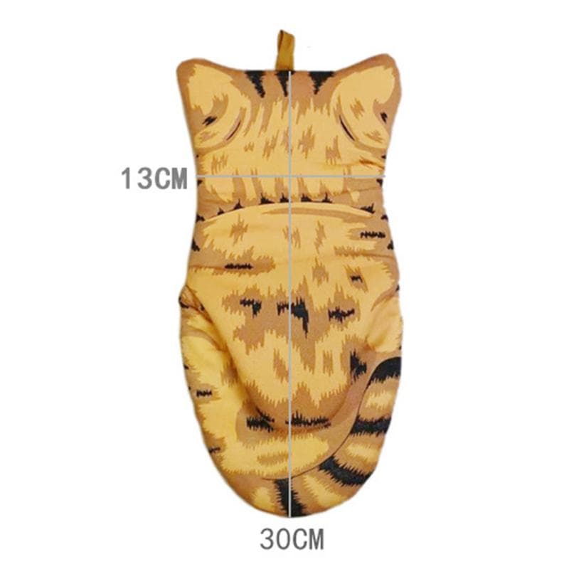 Cute Cat Paws Oven Mitts Cat Claw Baking Oven Gloves Anti-scald Microwave Heat Resistant Insulation
