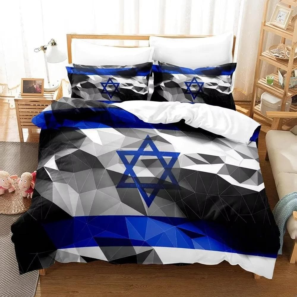 New 3d Print Israel flag Bedding Set Duvet Cover 1 Duvet Cover 2 Pillowcases Adult and Kids Bedding Set Luxury Children's Gifts 70x133cm 2pcs