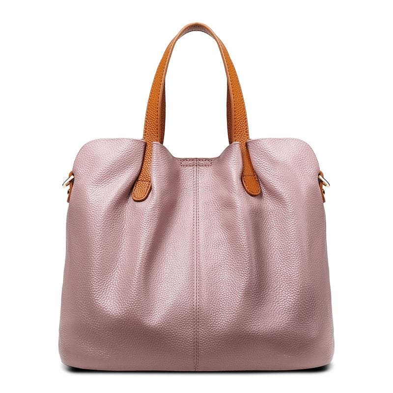 Soft Genuine Leather Tote Composite Bag Luxury Handbags Women Shoulder Messenger Bags Designer Ladies Crossbody Bags for Women pink