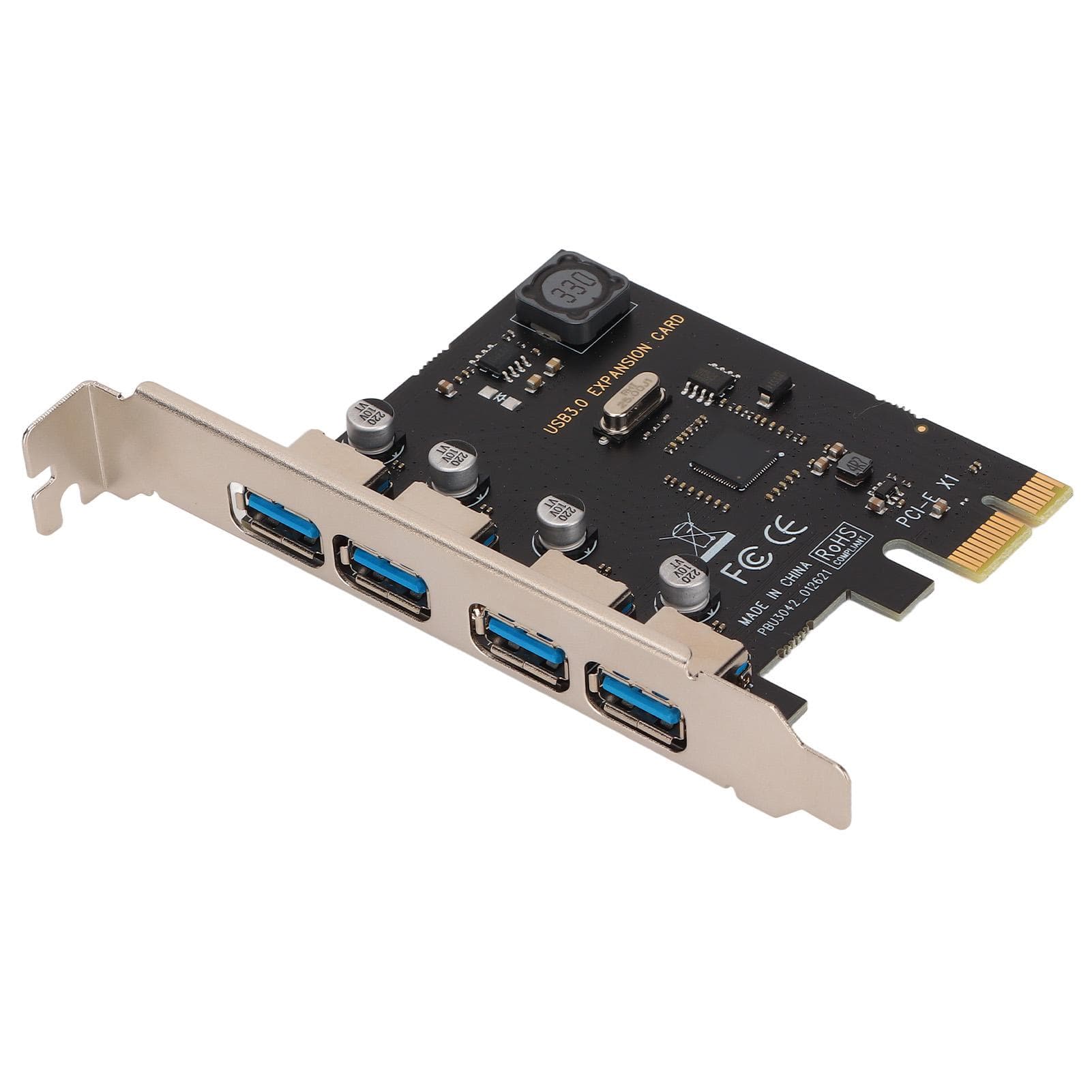 PCI E to USB 3.0 Expansion Card 4 Ports 5Gbps High Speed Supply Free Transmission USB3.0 Expansion
