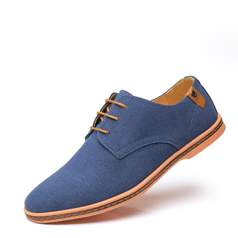 2025 Fashion Men's Casual Shoes Large Business Leather Shoes 42 blue