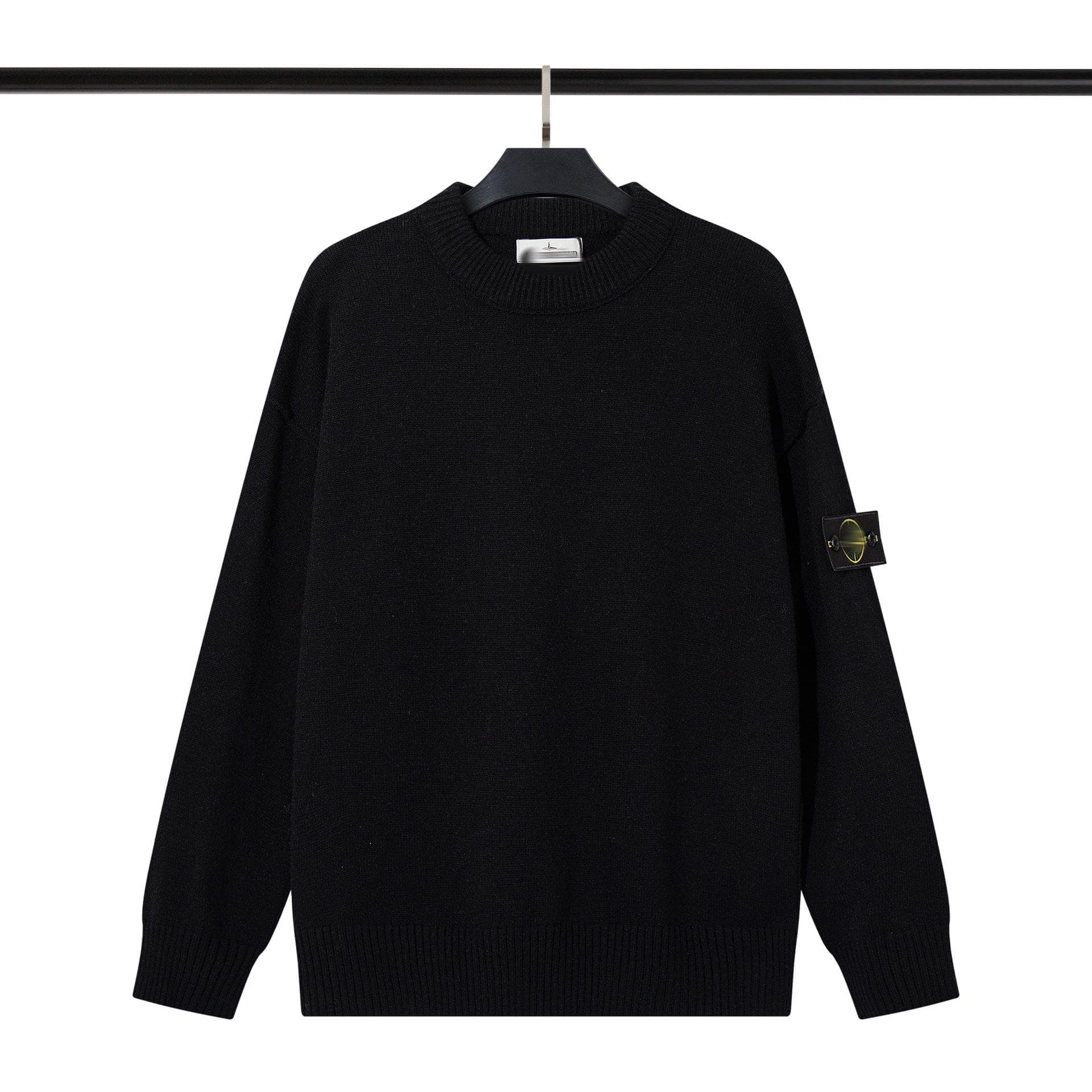 Cross-Border Stone Island Round Neck Unisex Pullover Sweater - European & American Trendy Style L