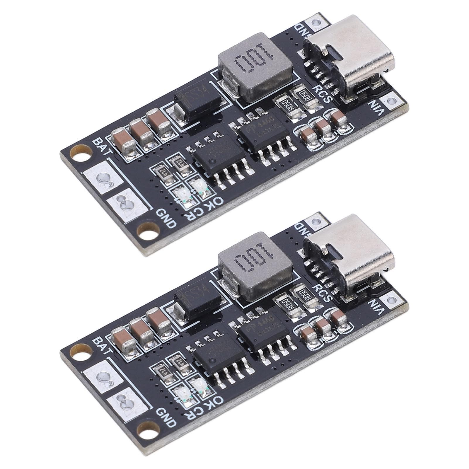 2Pcs Battery Charger Module Wear Resistant 2S Type C to 8.4V Boost Lithium Battery Module 4A