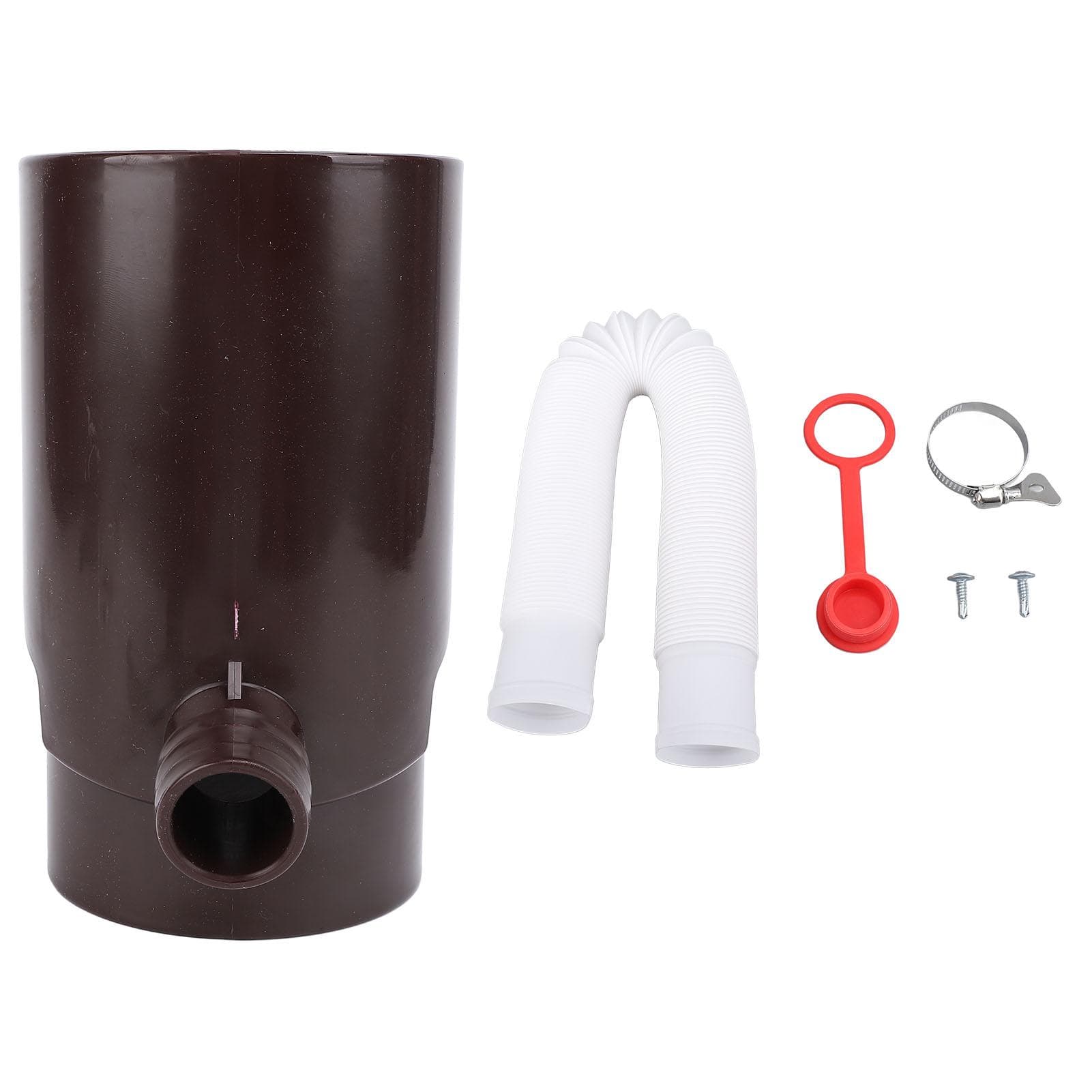 10cm Rainwater Collection System Efficient Round Downspout Diverter for Irrigation Systems brown