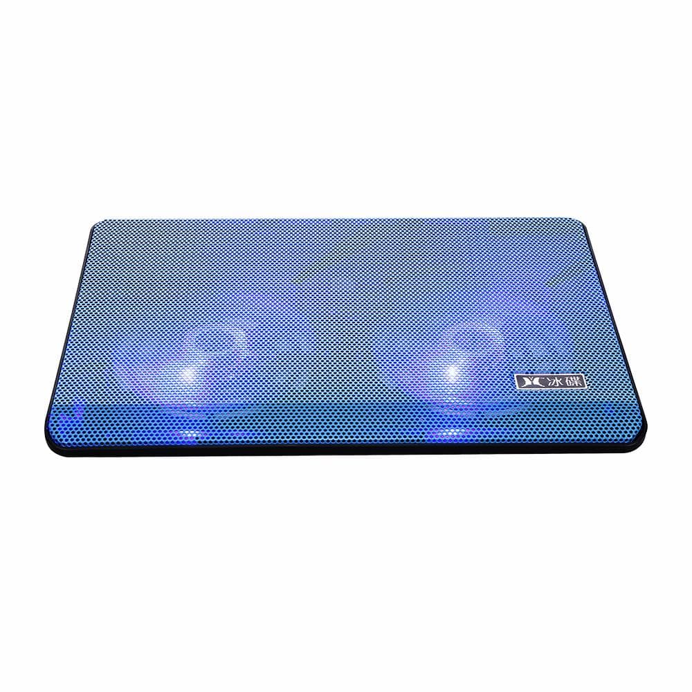 Highperformance Laptop Cooler Laptop Cooling Pad Double Fans Cooler with Two USB Ports Support for blue