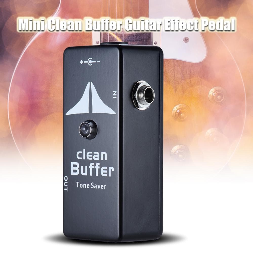 Mini Clean Buffer Guitar Effect Pedal Tone Saver Zinc-aluminium Alloy Body black