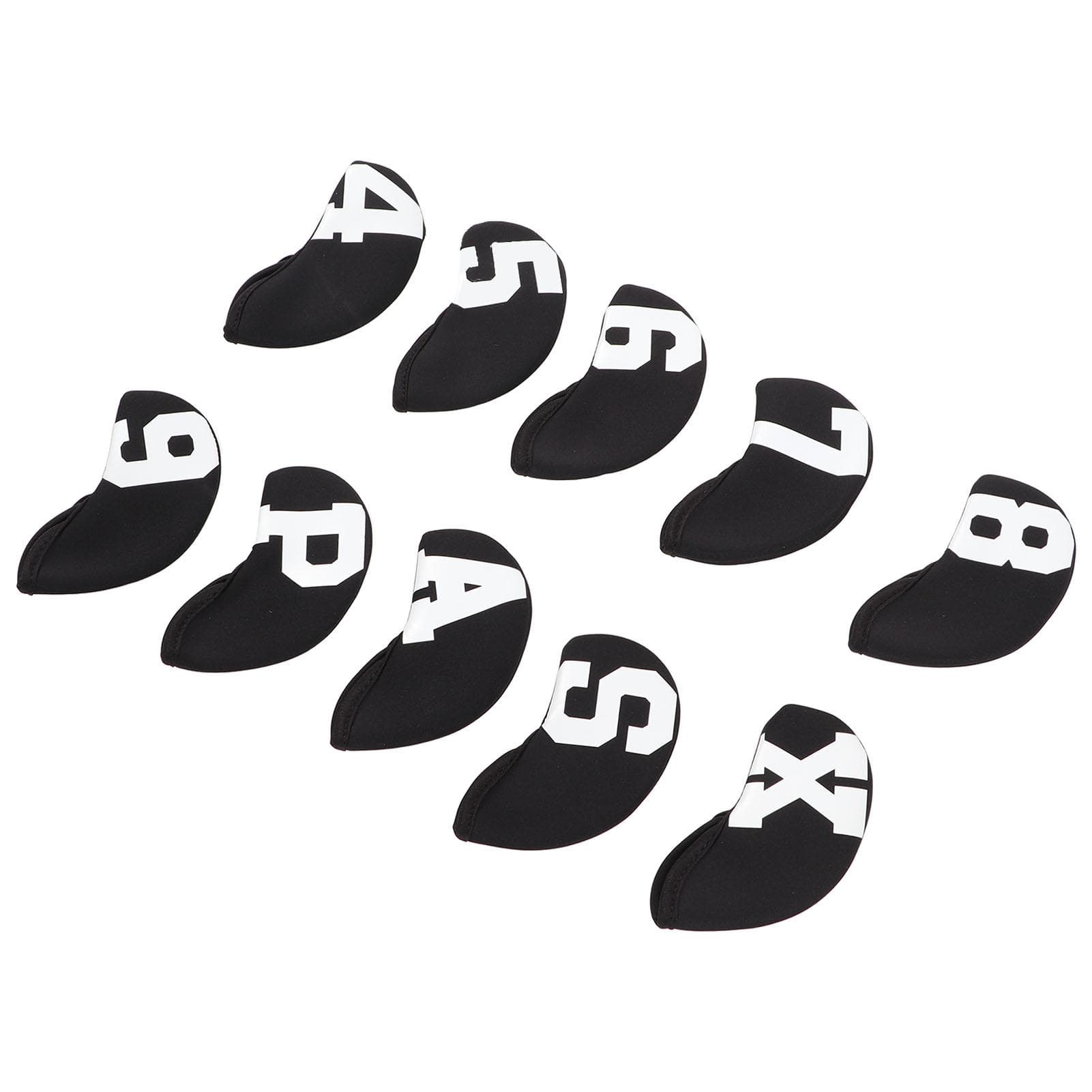 10PcsSet Number Golf Iron Head Cover Set Neoprene Golf Club Iron Protective HeadcoverBlack