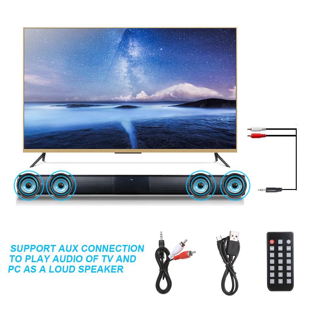Luxury Wireless BT 4.2 Soundbar Speaker TV Home Theater 3D Soundbars Bass Television Subwoofer with
