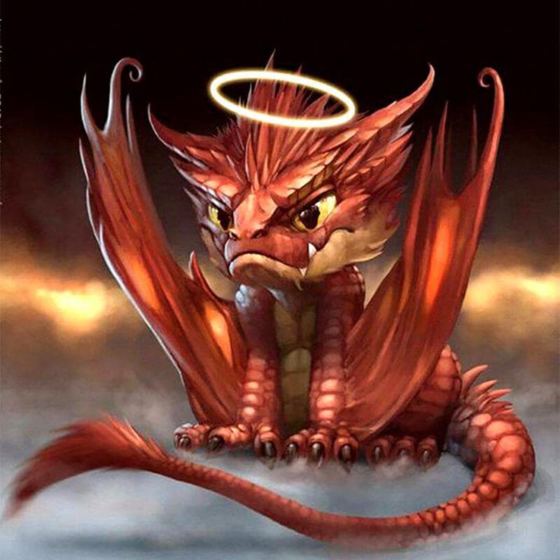 Dragon Baby Diamond Embroidery 5D DIY Diamond Painting Diamond Mosaic Pictures Home Decor 20X30CM