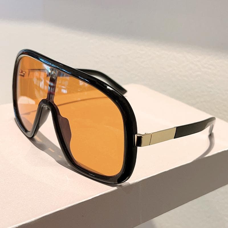 KAMMPT Oversized Goggle Women Multi color Windproof Shades Trendy Luxury Brand Design Outdoor Casual Sun Glasses as picture shows