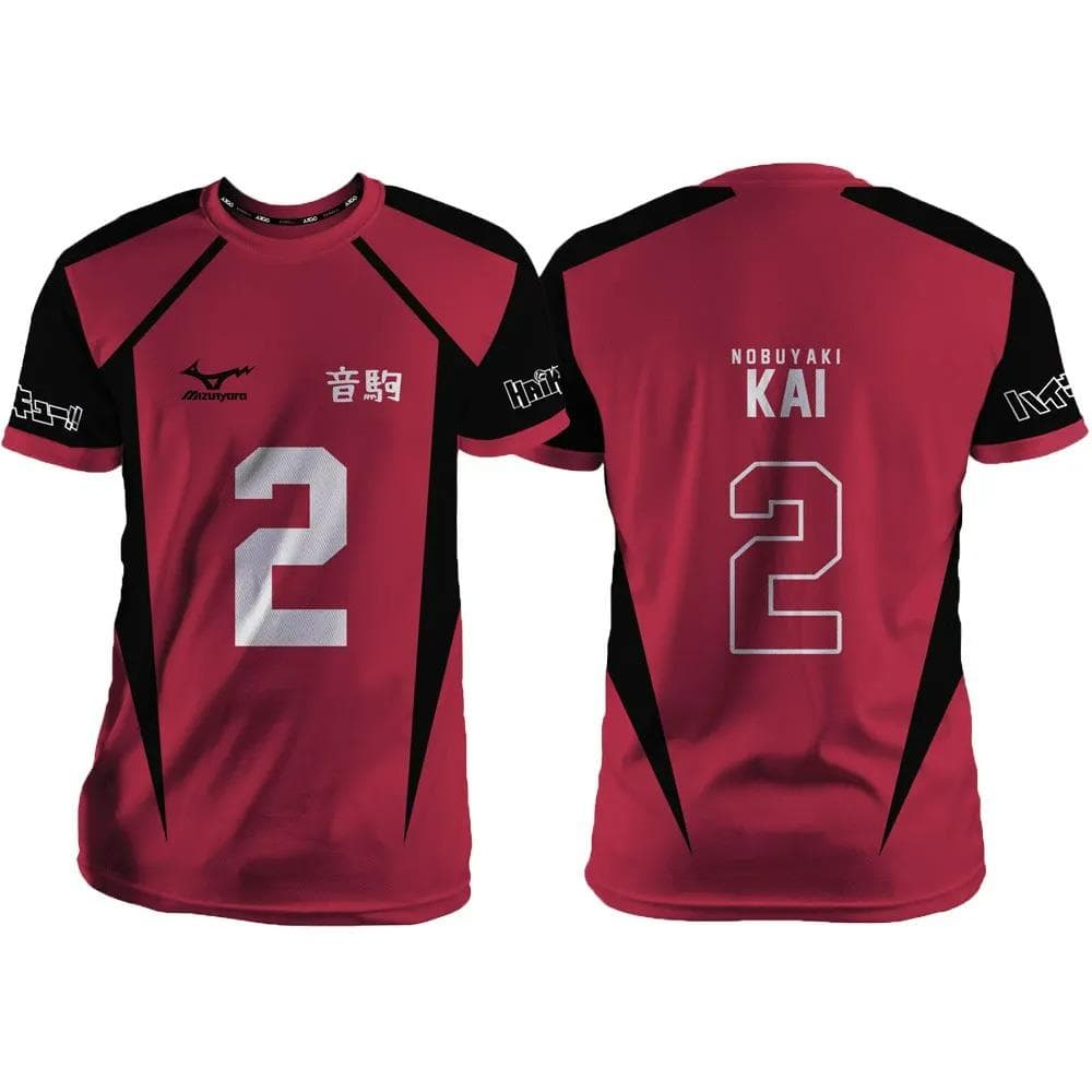 Haikyuu Nekoma Red Cartoon Anime Cosplay Men Jersey Summer Short Sleeve Children Unisex Tee Tops Quick-Dry Fashion Women T-shirt M